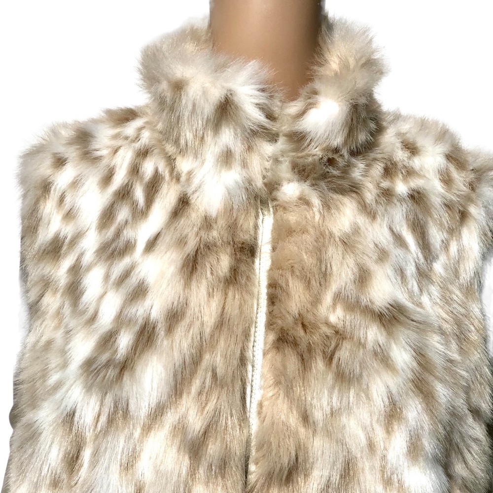 Coldwater creek faux fur vest Sz XL